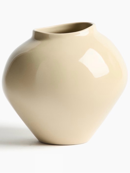 Other - Neutral Ceramic Bulb Vase — Contemporary Home Accent